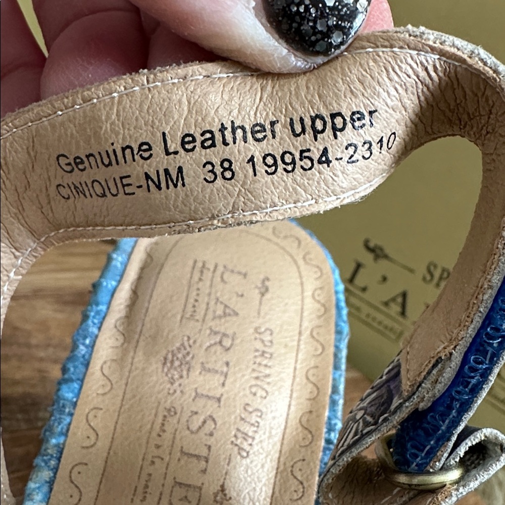 L'Artiste Women's Arautre Slingback Sandal Size 38 US 7 1/2-8 Art To Wear - Picture 5 of 17